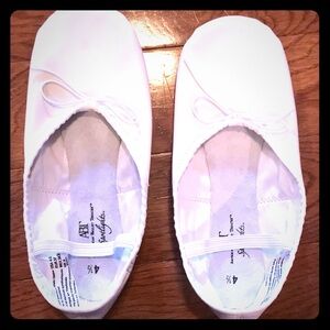SIZE 4 1/2 white ballet shoes